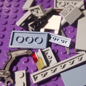 Lego - Mixed pieces Blue and bluish grey 2.9oz